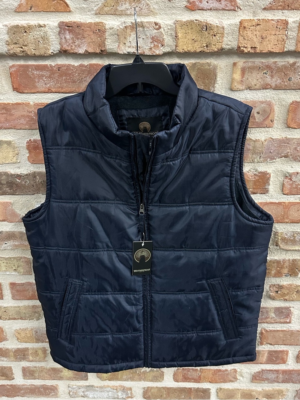 Weatherproof Black Quilted Vest with Branded Label